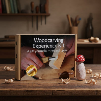 DIY Mushroom Wood Carving & Painting Kit - 1
