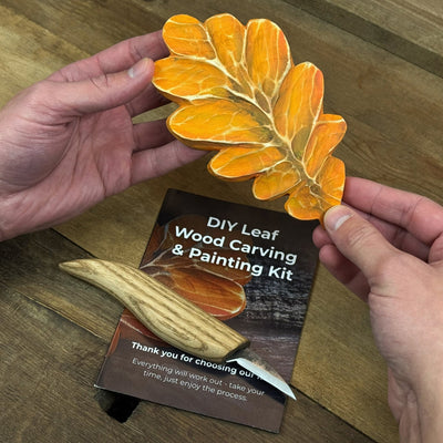 DIY Oak Leaf Carving and Painting Kit - 10