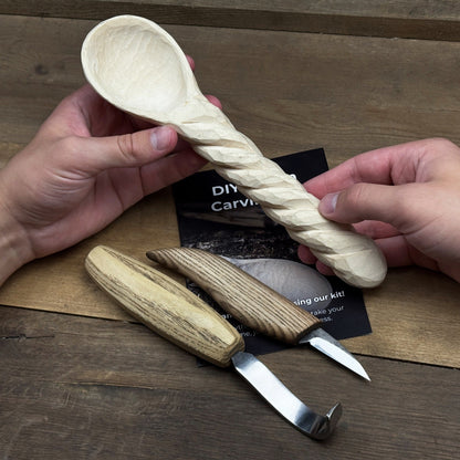 DIY Spoon Carving Kit for Beginners – Hook Knife & Whittling Tools - 7