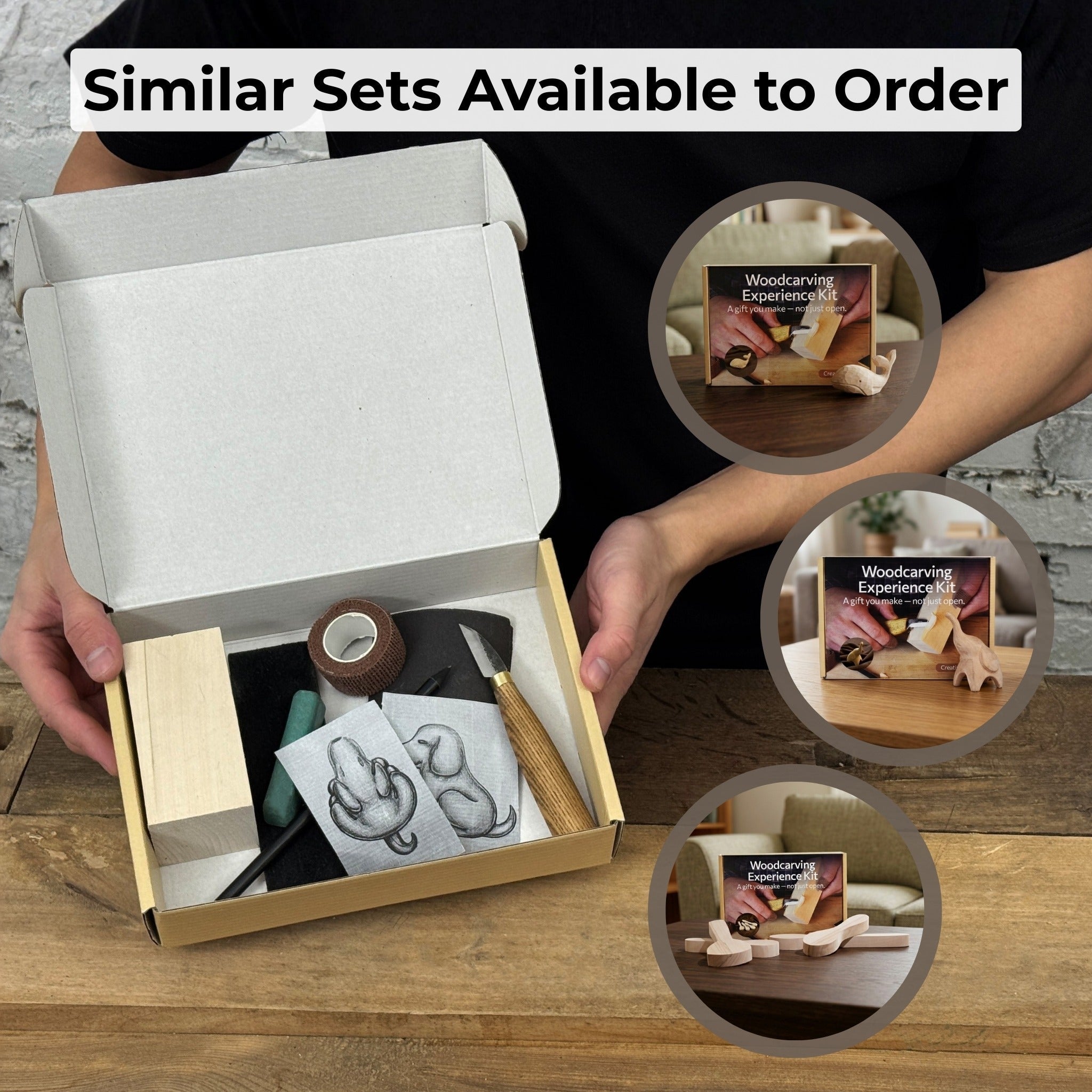 Dog Carving Kit - Complete Starter Whittling Kit for Beginners, Adults, Teens, and Kids - 13