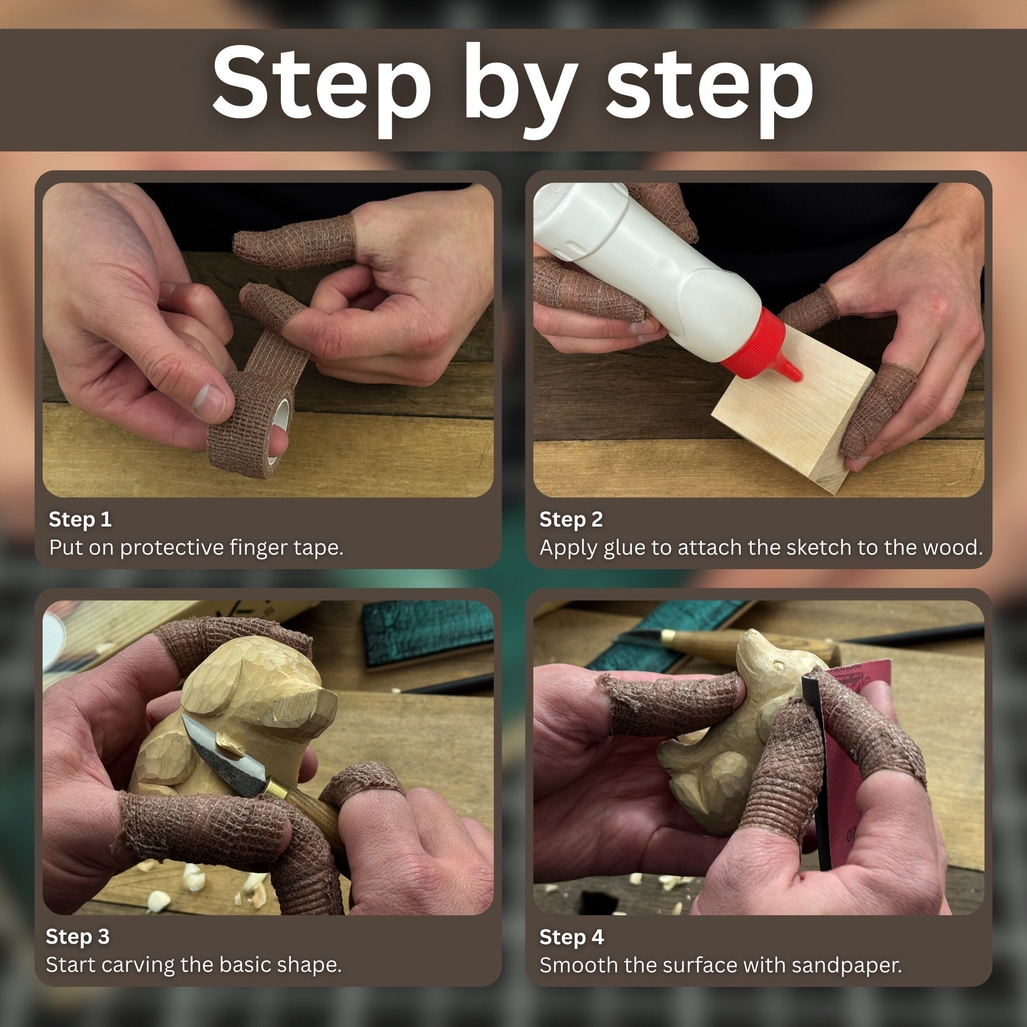 Dog Carving Kit - Complete Starter Whittling Kit for Beginners, Adults, Teens, and Kids - 5