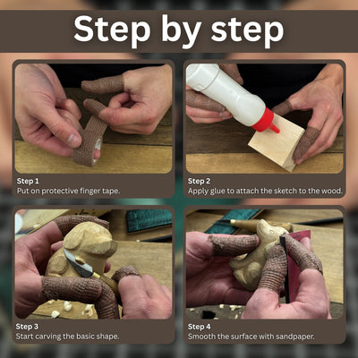 Dog Carving Kit - Complete Starter Whittling Kit for Beginners, Adults, Teens, and Kids - 5