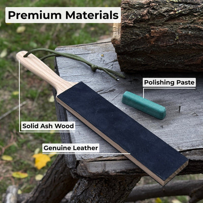Double - Sided Leather Sharpening Strop with Polishing Paste - 3
