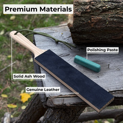 Double - Sided Leather Sharpening Strop with Polishing Paste - 3