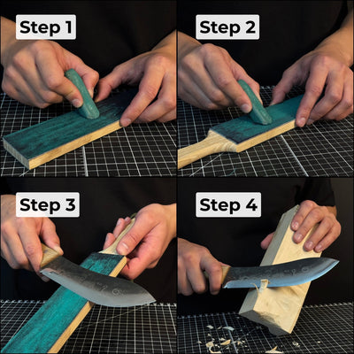 Double - Sided Leather Sharpening Strop with Polishing Paste - 10