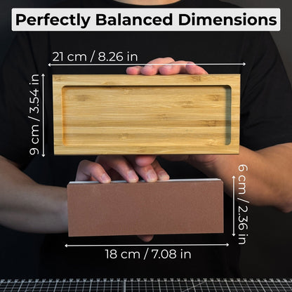 Double - Sided Sharpening Stone with Optional Wooden Stand – Grit 3000 / 8000 - 2