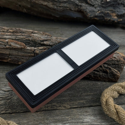 Double - Sided Sharpening Stone with Optional Wooden Stand – Grit 3000 / 8000 - 9
