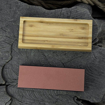 Double - Sided Sharpening Stone with Optional Wooden Stand – Grit 3000 / 8000 - 3