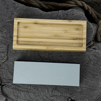Double - Sided Sharpening Stone with Optional Wooden Stand – Grit 400 / 1000 - 2