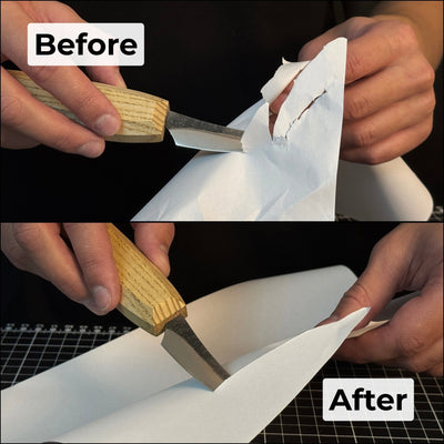 Double - Sided Sharpening Stone with Optional Wooden Stand – Grit 400 / 1000 - 3