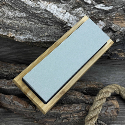Double - Sided Sharpening Stone with Optional Wooden Stand – Grit 400 / 1000 - 3