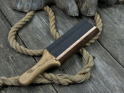 Dual - Sided Leather Paddle Strop For Hook Knives & Gouges - 3