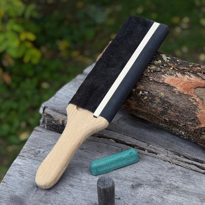 Dual - Sided Leather Paddle Strop For Hook Knives & Gouges - 1