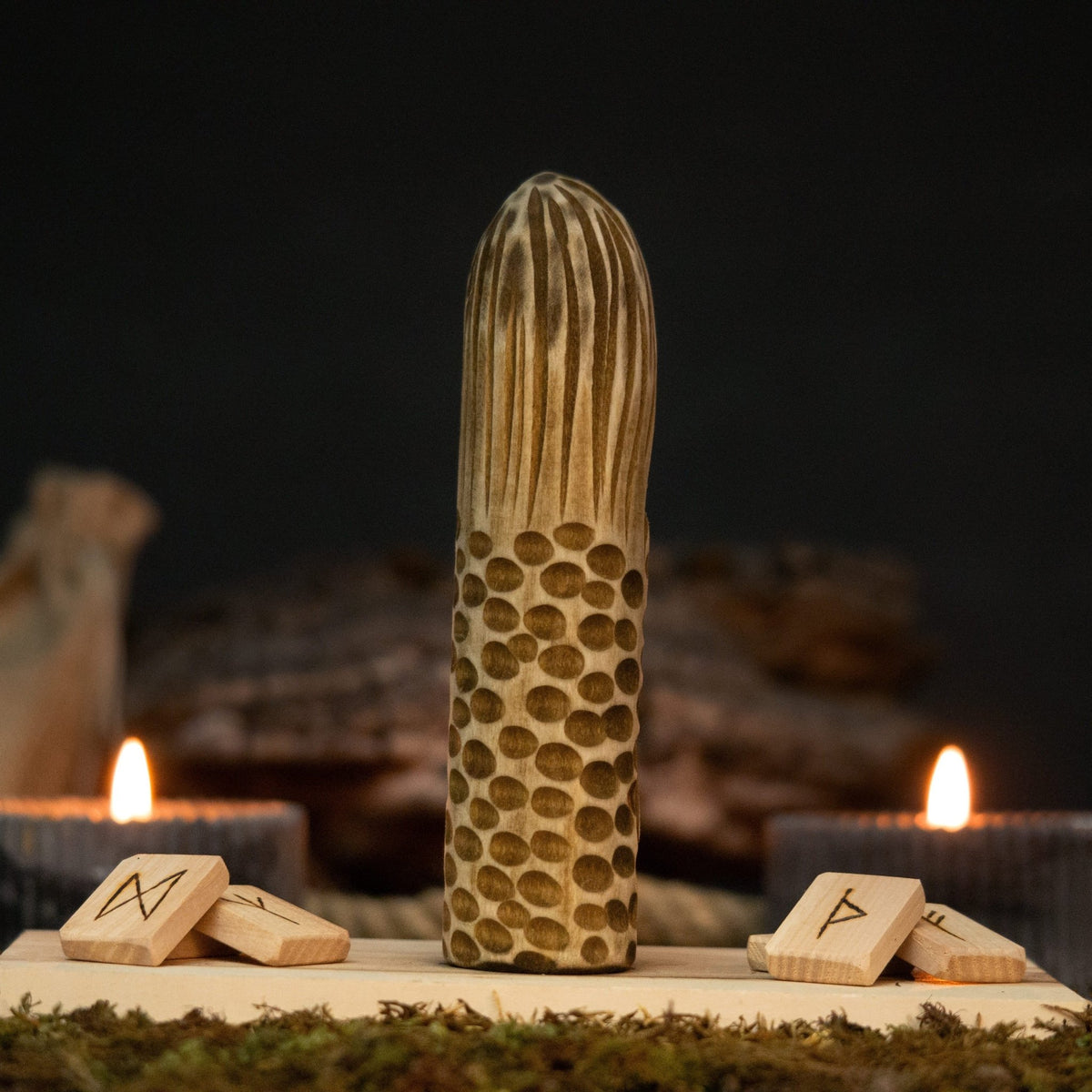 Eir Wooden Figurine – 14 cm (5.7 inch) Hand-Carved Norse Goddess of Healing - 3