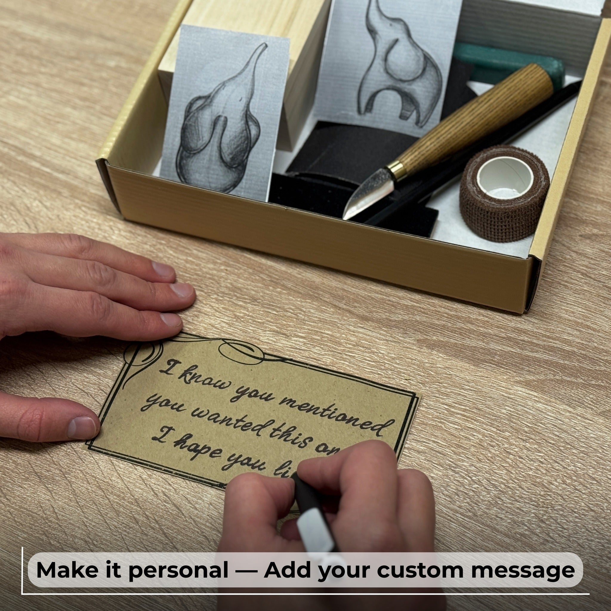 Elephant Carving Kit - Complete Starter Whittling Kit for Beginners, Adults, Teens, and Kids - 11