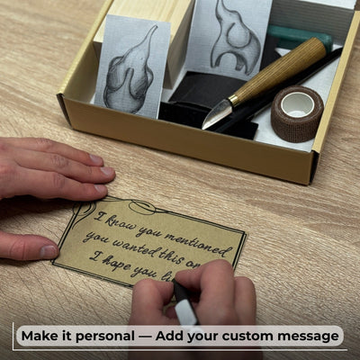 Elephant Carving Kit - Complete Starter Whittling Kit for Beginners, Adults, Teens, and Kids - 11