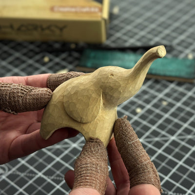 Elephant Carving Kit - Complete Starter Whittling Kit for Beginners, Adults, Teens, and Kids - 6