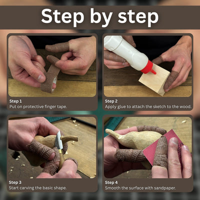 Elephant Carving Kit - Complete Starter Whittling Kit for Beginners, Adults, Teens, and Kids - 5
