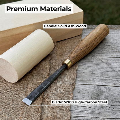 Fine Detail Carving Chisel – 10 mm (0.39 inches) Blade - 6