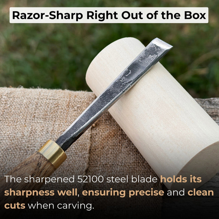 Fine Detail Carving Chisel – 10 mm (0.39 inches) Blade - Sharky Forged ...