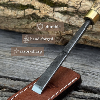 Fine Detail Carving Chisel – 10 mm (0.39 inches) Blade - 3