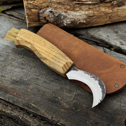 Forged Mushroom Knife with Brush, 6.5 cm (2.56 inches) - 16