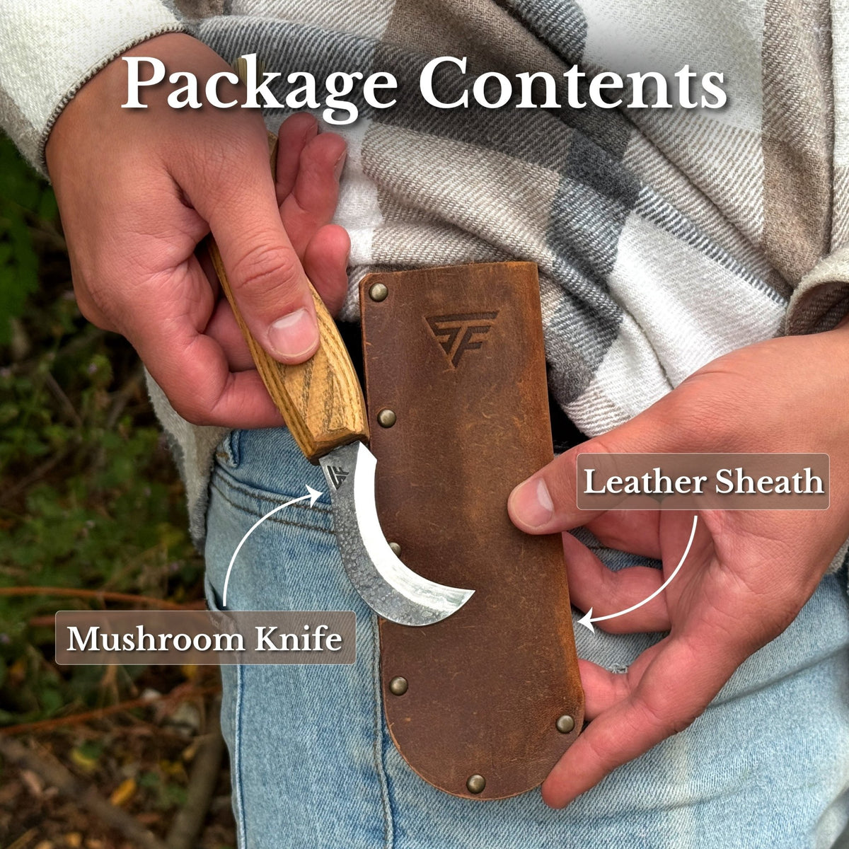 Forged Mushroom Knife with Brush, 6.5 cm (2.56 inches) - 9