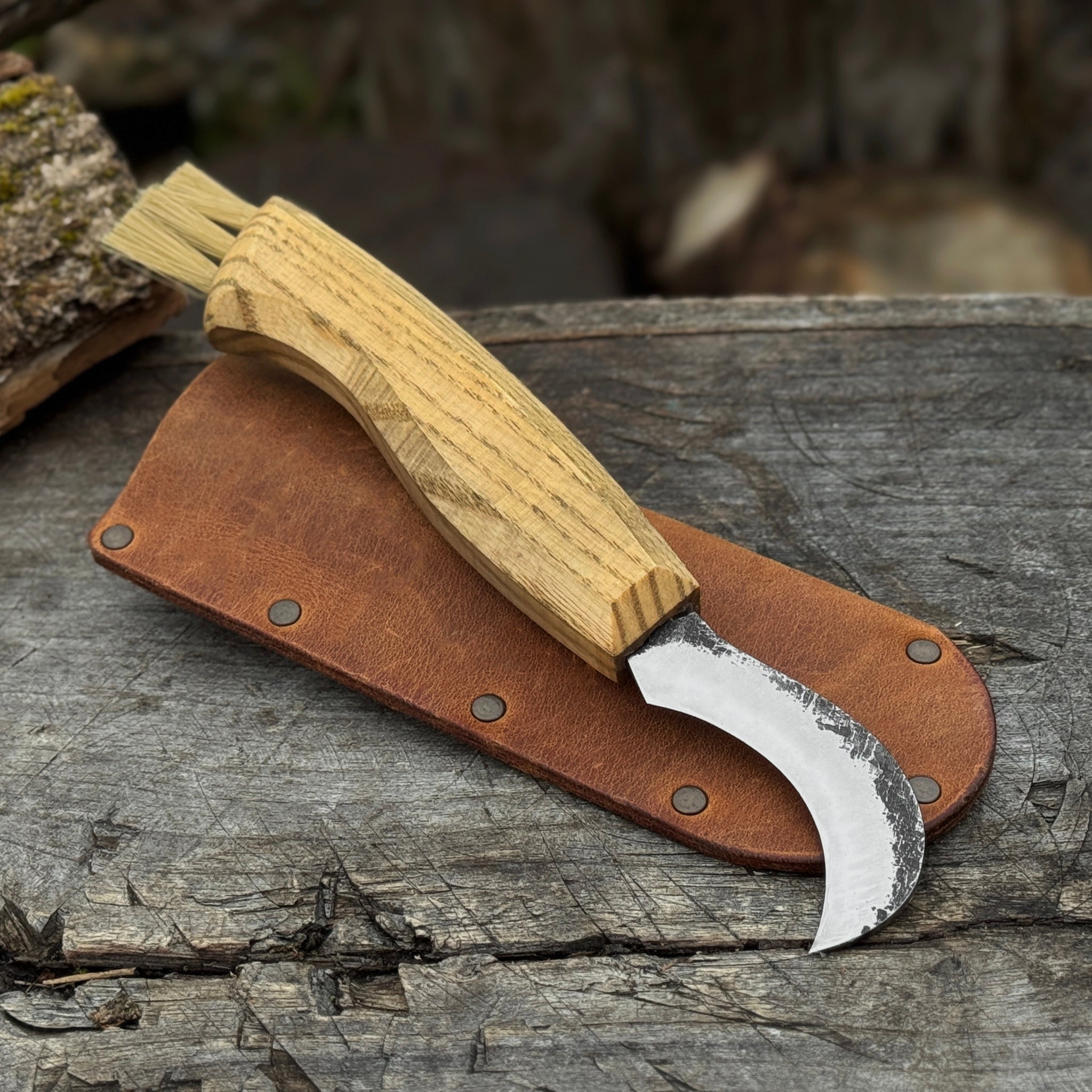 Forged Mushroom Knife with Brush, 6.5 cm (2.56 inches) - 14