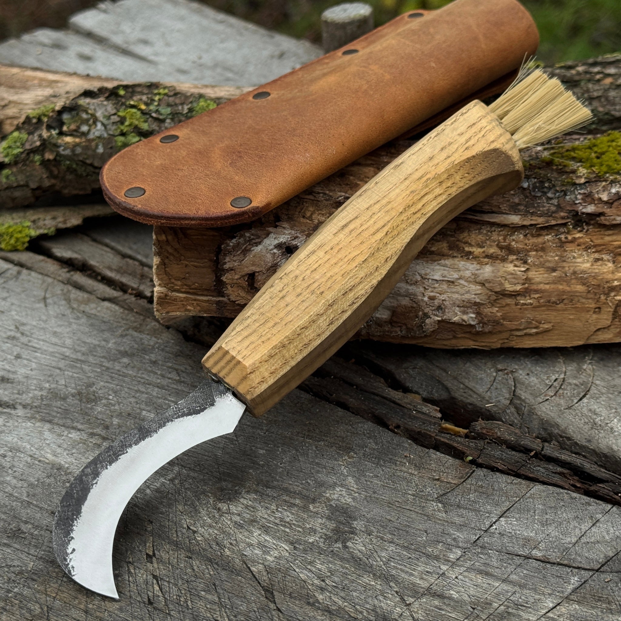 Forged Mushroom Knife with Brush, 6.5 cm (2.56 inches) - 15