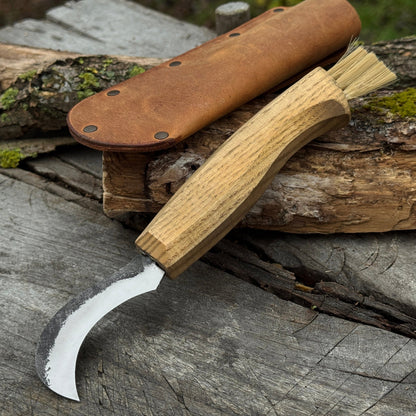 Forged Mushroom Knife with Brush, 6.5 cm (2.56 inches) - 15