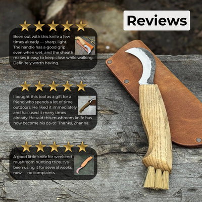 Forged Mushroom Knife with Brush, 6.5 cm (2.56 inches) - 9