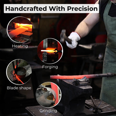 Half - Rounded Drawknife (Inshave) with Leather Sheath, 15 cm (5.9 inches) - 8