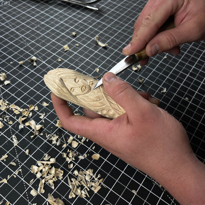 Hand - Carved Eir Figurine – 14 cm (5.7 inches) Wooden Norse Goddess of Healing Statue - 7