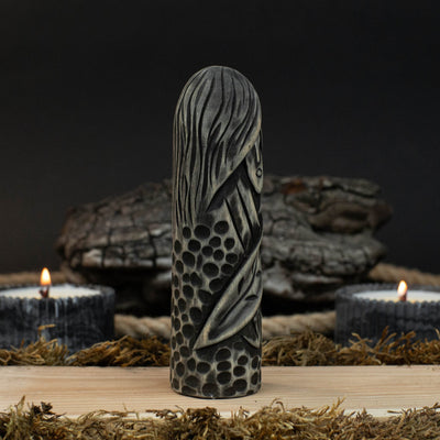 Hand - Carved Eir Figurine – 14 cm (5.7 inches) Wooden Norse Goddess of Healing Statue - 4