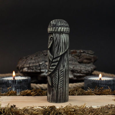 Hand - Carved Freyja Figurine – 14 cm (5.7 inches) Wooden Scandinavian Goddess Statue - 2