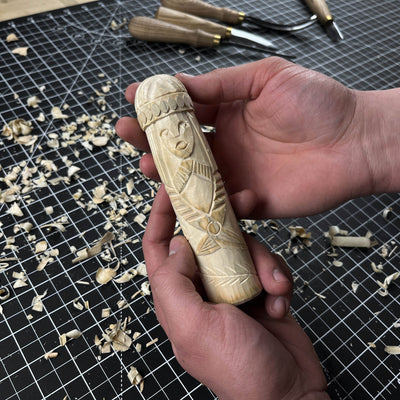 Hand - Carved Freyja Figurine – 14 cm (5.7 inches) Wooden Scandinavian Goddess Statue - 8