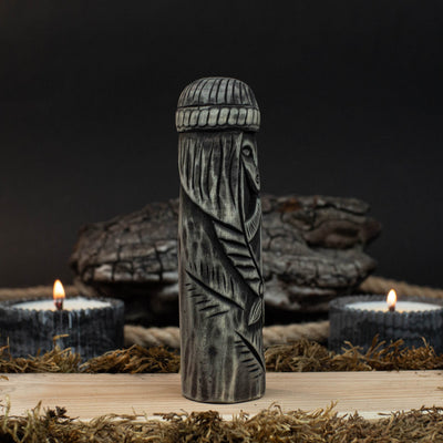 Hand - Carved Freyja Figurine – 14 cm (5.7 inches) Wooden Scandinavian Goddess Statue - 4