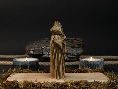 Hand - Carved Loki Figurine – 14 cm (5.7 inches) Wooden Norse God of Mischief Statue - 3