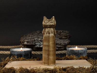 Hand - Carved Loki Figurine – 14 cm (5.7 inches) Wooden Norse God of Mischief Statue - 2