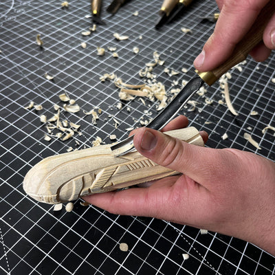 Hand - Carved Odin Figurine – 13 cm (5.1 inches) Wooden Norse God Sculpture - 6