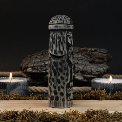 Hand - Carved Thor Figurine – 14 cm (5.7 inches) Wooden Scandinavian God Statue - 4