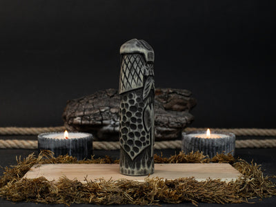 Hand - Carved Vidar Figurine – 14 cm (5.7 inches) Wooden Norse God of Vengeance Statue - 4