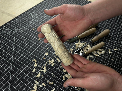 Hand - Carved Vidar Figurine – 14 cm (5.7 inches) Wooden Norse God of Vengeance Statue - 8