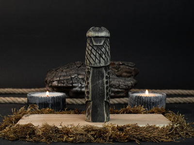 Hand - Carved Vidar Figurine – 14 cm (5.7 inches) Wooden Norse God of Vengeance Statue - 3