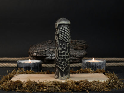Hand - Carved Vidar Figurine – 14 cm (5.7 inches) Wooden Norse God of Vengeance Statue - 2
