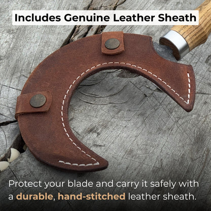 Hand - Forged Athame Ritual Witch Sickle, ⌀ 13 cm (5.12 inches) - 4