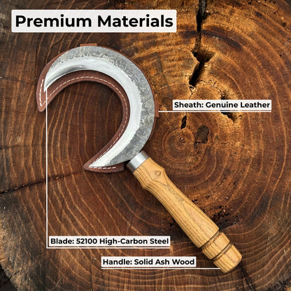 Hand - Forged Athame Ritual Witch Sickle, ⌀ 13 cm (5.12 inches) - 6