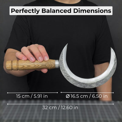 Hand - Forged Athame Ritual Witch Sickle, ⌀16.5 cm (6.5 inches) - 5