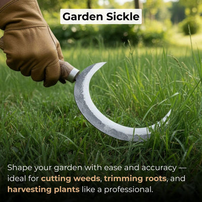 Hand - Forged Athame Ritual Witch Sickle, ⌀16.5 cm (6.5 inches) - 7