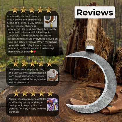 Hand - Forged Athame Ritual Witch Sickle, ⌀16.5 cm (6.5 inches) - 9